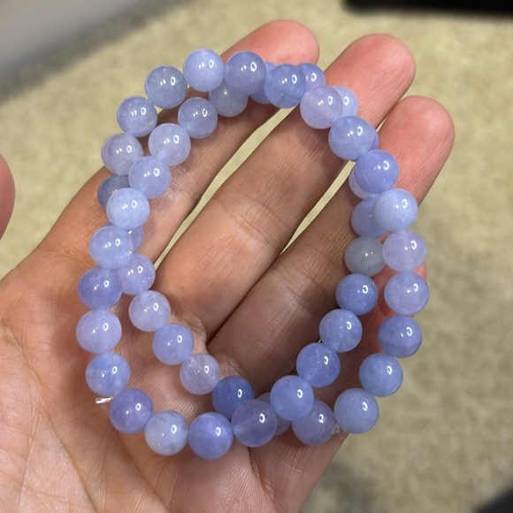 CR4 Natural Aquamarine Crystal Bracelet 8mm - Picture 2 of 2